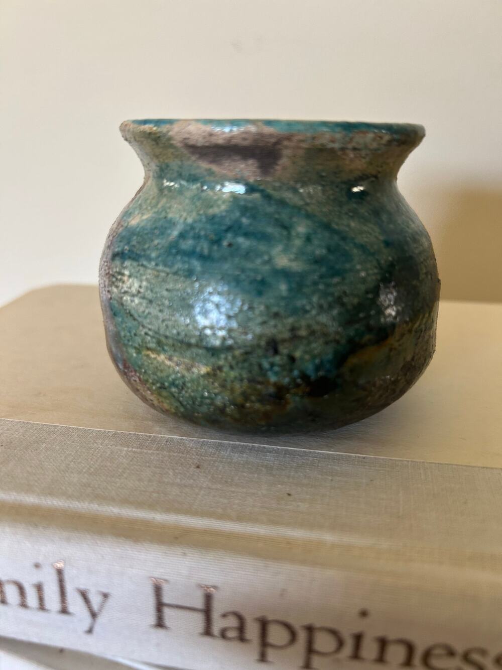 Handcrafted Raku Art Pottery Vase